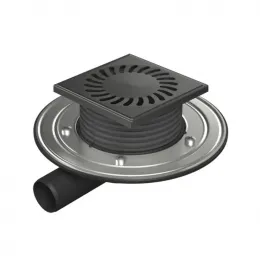 Душевой трап с решеткой PAINI 125х125 мм, черный матовый