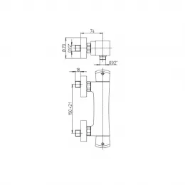 Смеситель для душа PAINI Lady с термостатом, золото PVD (OP)