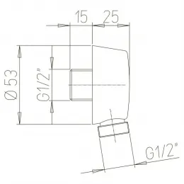 Вывод для воды PAINI круглый, брашированное золото PVD