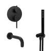 Комплект на 2 потребителя Cox PAINI, для ванны с ручным душем, черный брашированный PVD