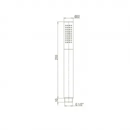 Душевая лейка ручная PAINI круглая, латунь, брашированный чёрный PVD