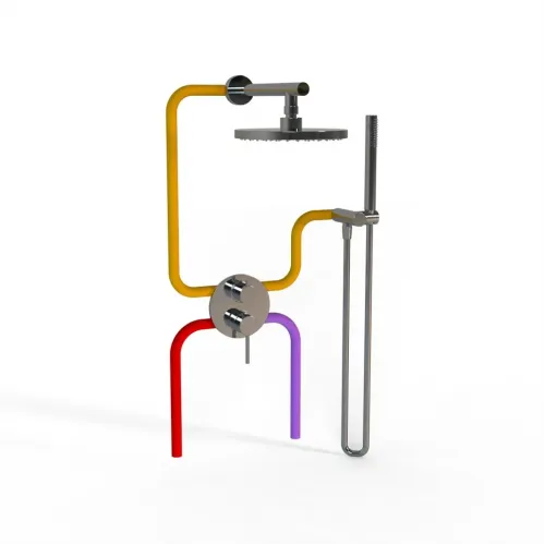 Комплект на 2 потребителя Cox PAINI, для душа, хром