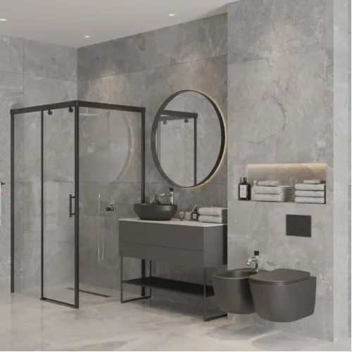 Душевой лоток PAINI Medium 650 мм, черный матовый