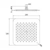 Верхний душ PAINI 250 мм, квадратный, ультратонкий, хром (CR)