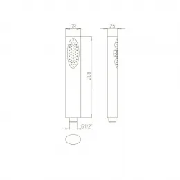 Душевая лейка ручная PAINI Ovo, хром (CR)