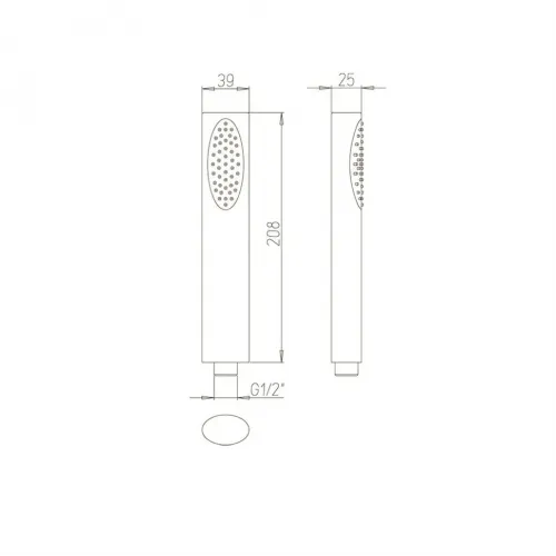 Душевая лейка ручная PAINI Ovo, хром (CR)