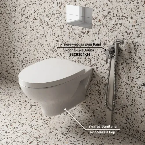 Накладной гигиенический душ PAINI Aosta внешний монтаж, хром (CR)