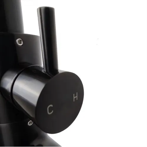 Смеситель напольный PAINI Cox для ванны поворотный излив, черный брашированный PVD (PZ)