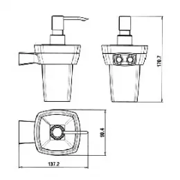 Дозатор для жидкого мыла PAINI Lady, хром (CR)