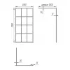 Душевая перегородка 100x195 рисунок решетка