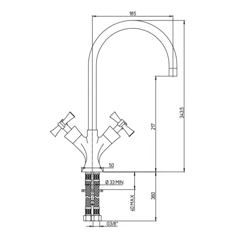 Смеситель для кухни PAINI Elix, хром (CR)