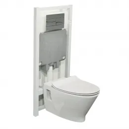 Комплект подвесного унитаза Pop ART 4 в 1, кнопка хром