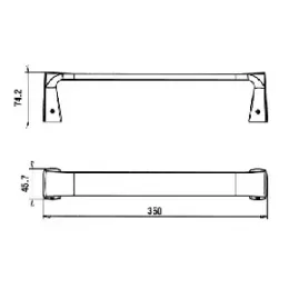 Держатель для полотенец PAINI Lady 350 мм., хром (CR)