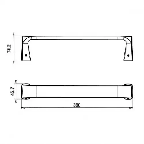 Держатель для полотенец PAINI Lady 350 мм., хром (CR)