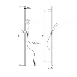 Комплект смесителей PAINI Garda 3в1, для раковины и ванны с гарнитуром