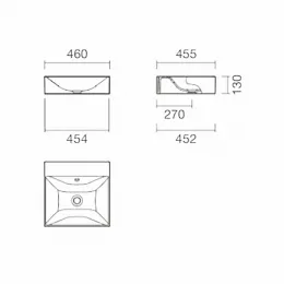 Раковина Sanitana ALBUS накладная 45 см