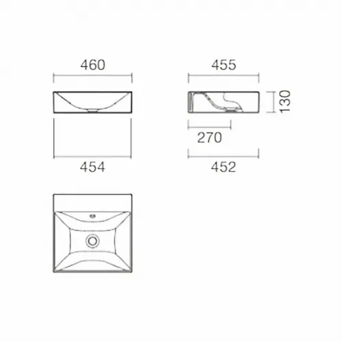 Раковина Sanitana ALBUS накладная 45 см