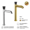 Смеситель для раковины PAINI Domus без донного клапана высокий, брашированное золото PVD (PJ)