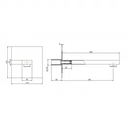 Излив PAINI, хром (CR)