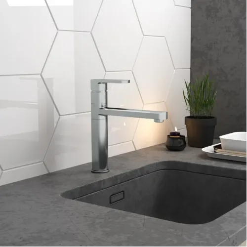 86PA579 Ovo смеситель для кухни сталь-pvd