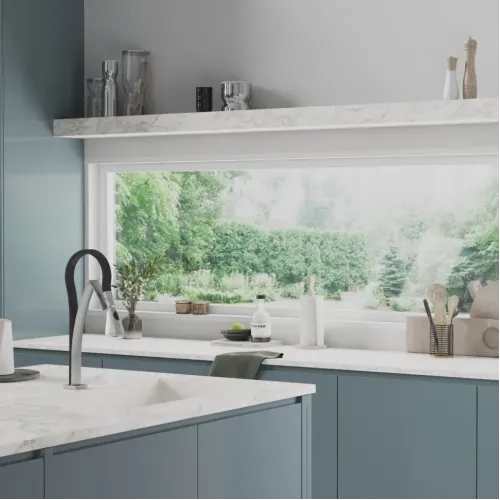 Смеситель для кухни PAINI Hybrid электрический, сталь PVD