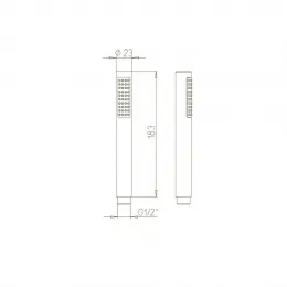 Душевая лейка ручная PAINI Arena 24 мм, круглая, хром (CR)