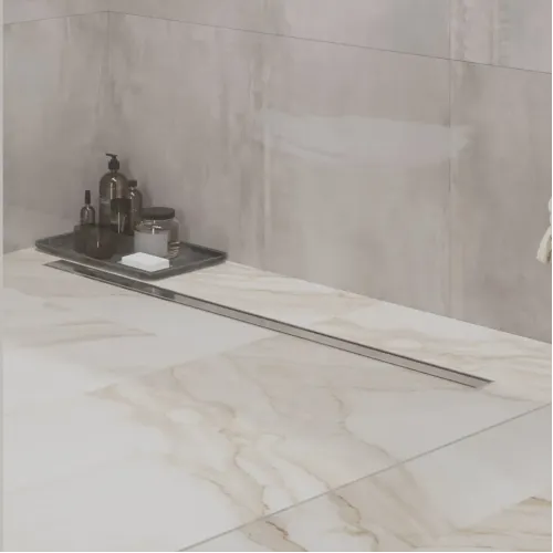 Душевой лоток PAINI Slim Line 800 мм D50, сатин хром