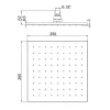 Верхний душ PAINI 250 мм, квадратный, брашированное золото PVD (PJ)