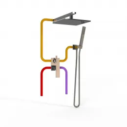 Комплект на 2 потребителя Grazia PAINI, для душа, хром