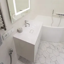 Смеситель для ванны PAINI Pad с аксессуаром, хром (CR)