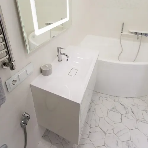 Смеситель для ванны PAINI Pad с аксессуаром, хром (CR)