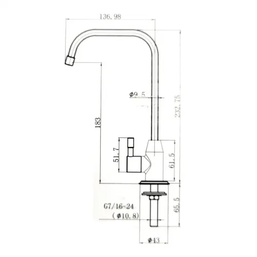 Кран для питьевой воды AF103 Monoflow, хром (CR)