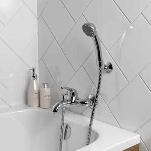 Смеситель для ванны PAINI Smile с аксессуаром, хром (CR)