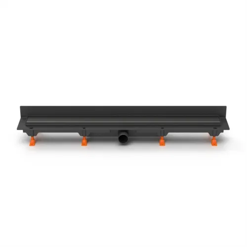 Душевой лоток PAINI Klasik 750 мм D40, монтаж к стене, черный матовый