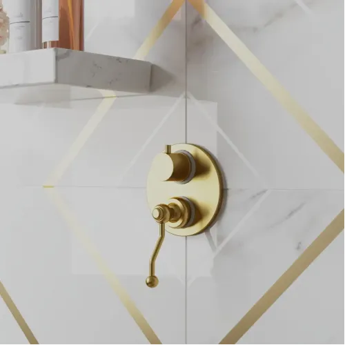 Смеситель для ванны PAINI Duomo встраиваемый, брашированное золото PVD (PJ)