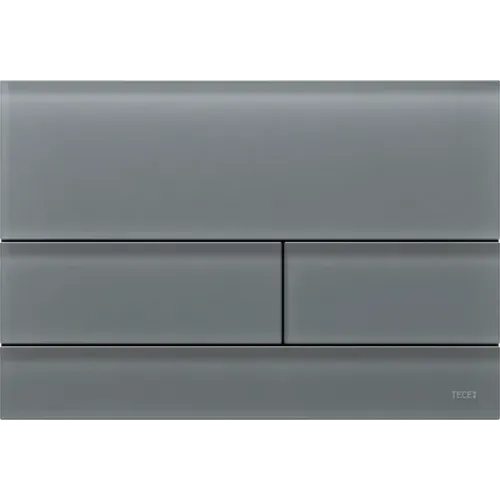 TECE 9240826 TECEsquare II Панель смыва унитаза для системы с двойным смывом, материал матовое стекло, цвет серый
