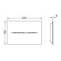 TECE 9240464 TECESolid Электронная панель смыва с бесконтактной активацией, батарея 6 В, материал металл, цвет нержавеющая сталь, сатин