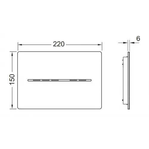 TECE 9240453 TECESolid Электронная панель смыва с бесконтактной активацией, питание от сети 12 В, материал металл, цвет белый матовый