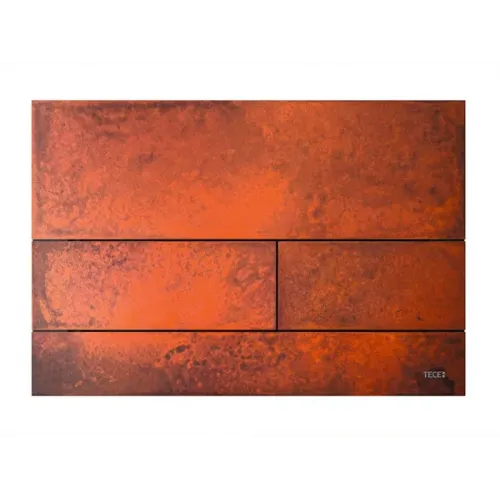 TECE 9240845 TECEsquare II Металлическая панель смыва унитаза II для системы с двойным смывом, цвет ржавая сталь
