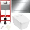 TECE 9400412.WC2 TECEone Полный комплект 5 в 1 для установки подвесного унитаз с крышкой/сиденьема, панель хром глянцевый, унитаз с крышкой/сиденьем TECEone