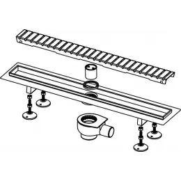 TECE 15100079 TECElinus Комплект для монтажа дренажного канала с декоративной решеткой "straight", длина 700 мм
