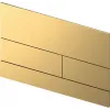 TECE 9240838 TECEsquare II Металлическая панель смыва унитаза для системы с двойным смывом, цвет сатин, позолоченный hansgrohe/AXOR