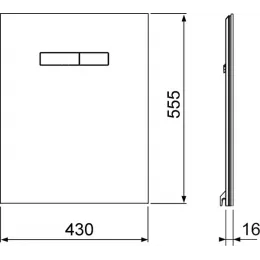 TECE 9650002 TECElux Стеклянная панель с сенсорным блоком управления sen-Touch, стекло белое