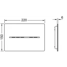TECE 9240465 TECESolid Электронная панель смыва с бесконтактной активацией, батарея 6 В, материал металл, цвет черный матовый