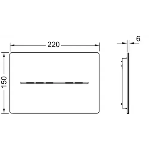 TECE 9240455 TECESolid Электронная панель смыва с бесконтактной активацией, питание от сети 12 В, материал металл, цвет черный матовый