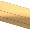 TECE 9240839 TECEsquare II Металлическая панель смыва унитаза для системы с двойным смывом, цвет глянец, позолоченный hansgrohe/AXOR