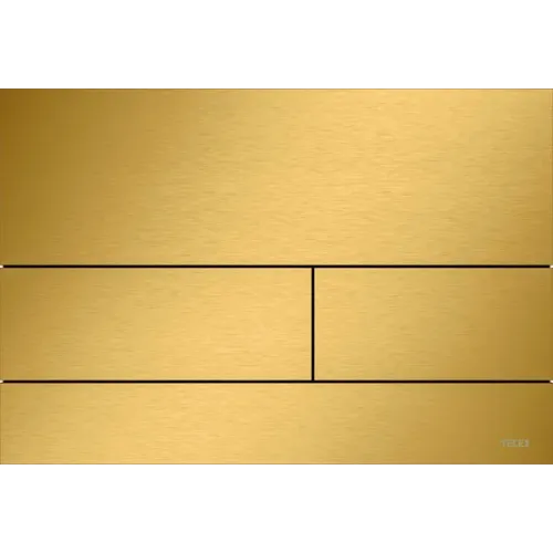 TECE 9240847 TECEsquare II Металлическая панель смыва унитаза II для системы с двойным смывом, цвет сатин, позолоченный, с покрытием против отпечатков пальцев