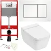 TECE K440417.WC2 TECEone Полный комплект 5 в 1 для установки подвесного унитаз с крышкой/сиденьема, панель белая матовая, унитаз с крышкой/сиденьем TECEone