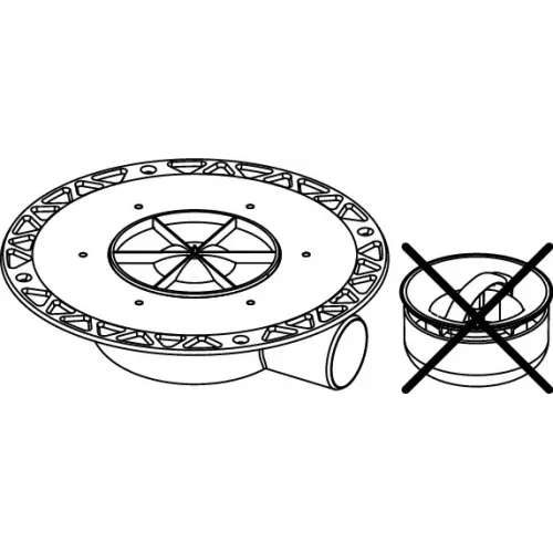 TECE 3601401 TECEdrainpoint S Сифон DN 50, для террасы, с универсальным фланцем Seal System