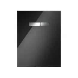 TECE 9650004 TECElux Стеклянная панель с механическим блоком управления, стекло черное, клавиши хром глянцевый